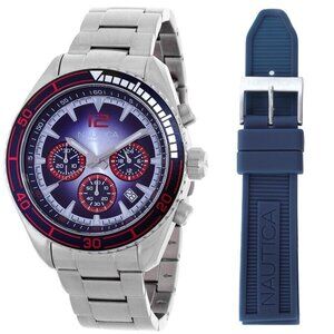 FX04643B NWT Nautica Fashion Men's Quartz Steel Authentic Watch